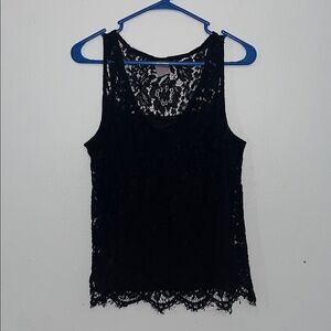 No Boundaries Black Lace Tank Top